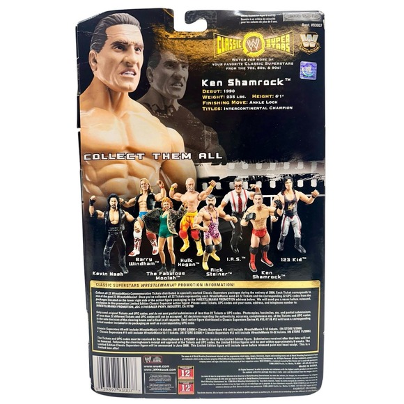 Ken Shamrock Signed Jakks Pacific WWE Classic Superstars Series 11‎ Figure